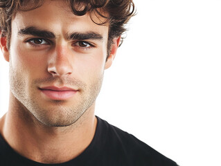 Fototapeta premium Man portrait on white background