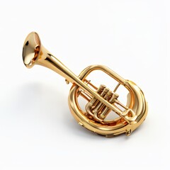 Obraz premium an AI Image Generator, Golden Brass Horn Instrument