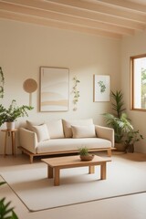 Serene Minimalist Living Room Design With Neutral Tones