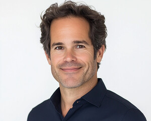 Man portrait on white background