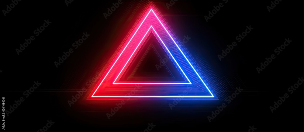 Aufkleber neon triangles abstract background