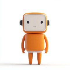 Fototapeta premium television, 3d style imitation, cartoon icon, white background