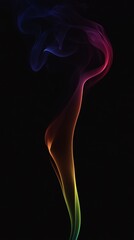 Obraz premium interplay of rainbow corloured smoke creates a mesmerizing abstract design background