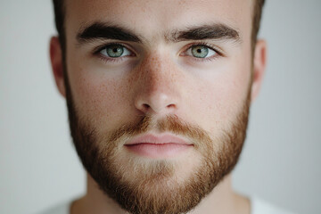 Obraz premium Man portrait on white background