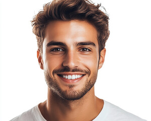 Obraz premium Man portrait on white background