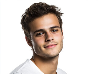 Fototapeta premium Man portrait on white background