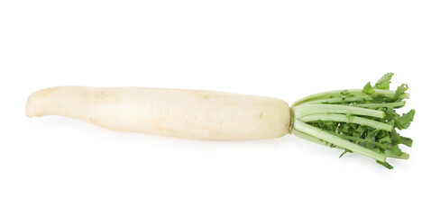 Whole fresh turnip isolated on white. Vegetable root