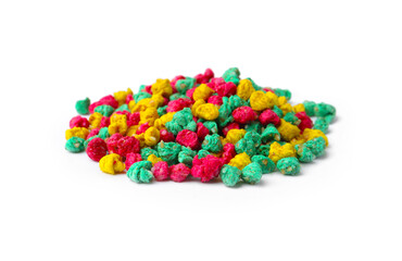 Pile of rat poison isolated on white