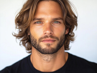 Obraz premium Man portrait on white background