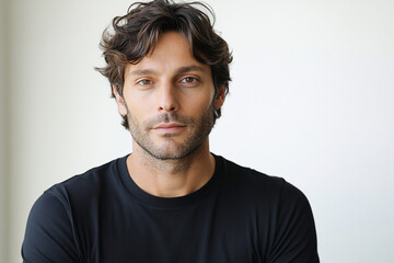 Fototapeta premium Man portrait on white background