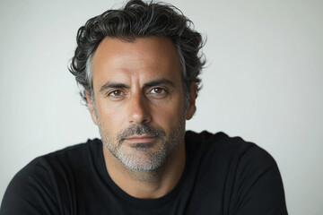Fototapeta premium Man portrait on white background