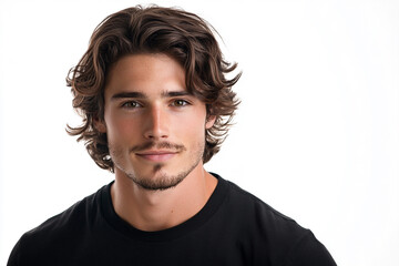 Obraz premium Man portrait on white background