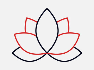 Lotus icon. Religion icon. Outline icon concept. Religion symbols related vector line icons.