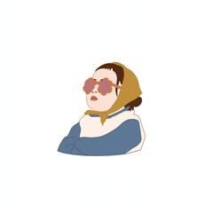 vector illustration of a little girl