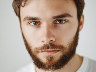 Obraz premium Man portrait on white background