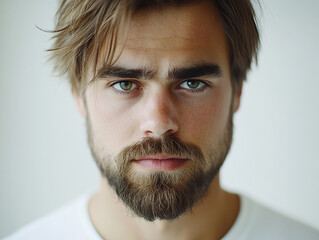 Obraz premium Man portrait on white background