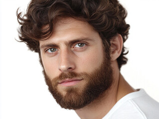 Man portrait on white background