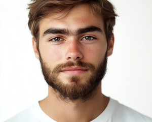 Obraz premium Man portrait on white background