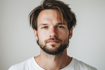 Fototapeta premium Man portrait on white background