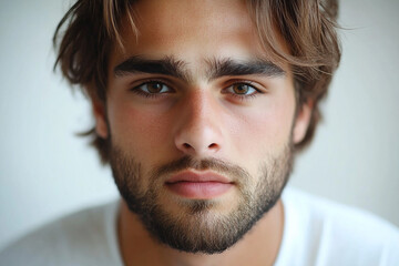 Obraz premium Man portrait on white background