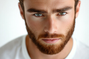 Obraz premium Man portrait on white background
