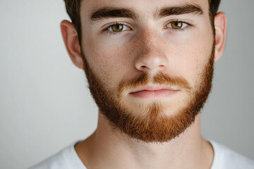 Obraz premium Man portrait on white background