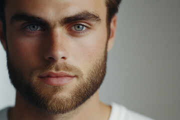 Obraz premium Man portrait on white background