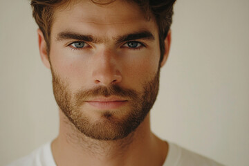 Obraz premium Man portrait on white background