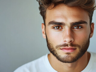 Obraz premium Man portrait on white background