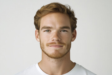 Fototapeta premium Man portrait on white background