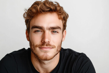 Fototapeta premium Man portrait on white background