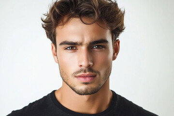 Fototapeta premium Man portrait on white background