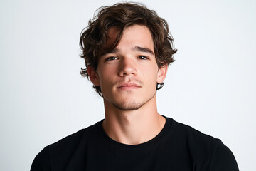 Fototapeta premium Man portrait on white background