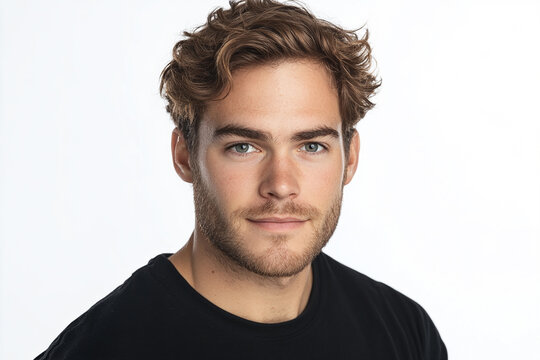 Man portrait on white background