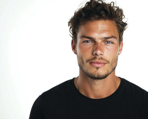 Man portrait on white background