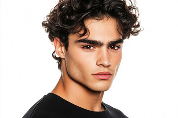 Man portrait on white background