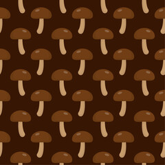 Seamless pattern mushrooms. Mushrooms vector.