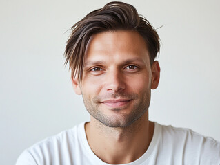 Fototapeta premium Man portrait on white background