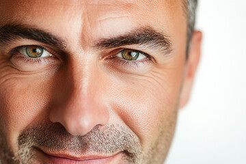 Fototapeta premium Man portrait on white background