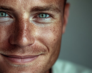 Obraz premium Man portrait on white background