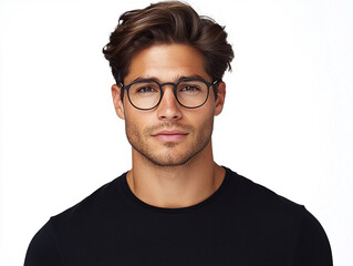 Fototapeta premium Man portrait on white background