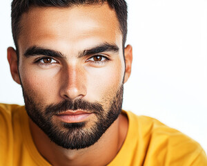 Obraz premium Man portrait on white background