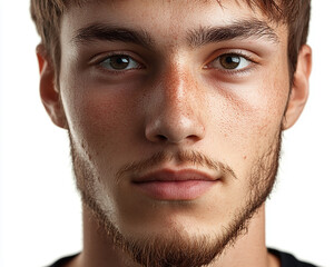 Obraz premium Man portrait on white background