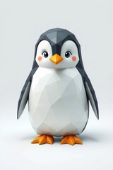 Fototapeta premium a close up of a penguin with a white background