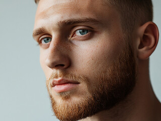 Obraz premium Man portrait on white background