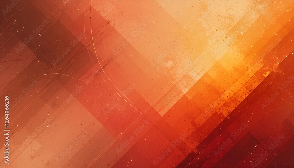 Poster abstract warm gradient artwork with intersecting geometric shapes