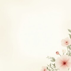Delicate Floral Watercolor Background with Soft Pastel Tones