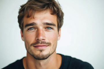 Obraz premium Man portrait on white background