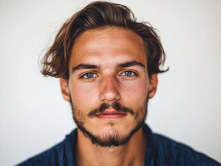 Obraz premium Man portrait on white background