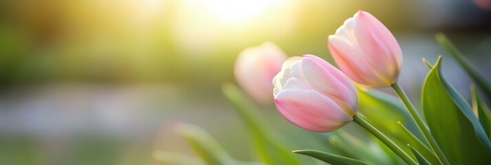 Fototapeta premium Beautiful tulip flower in Spring.